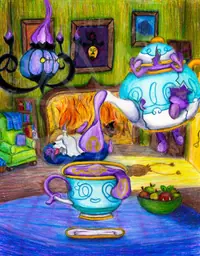Haunted Pokémon Tea Party art print